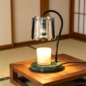 Lily of the Valley Candle Warmer Lamp, Marble Base, Dimmable Aromatherapy Light