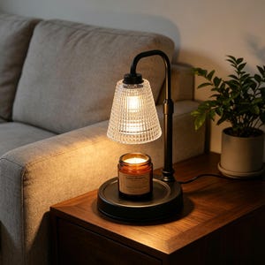 Minimalistisk ljusvärmare, aromaterapidiffusor med smältvax, mysig nattlampa för sovrum