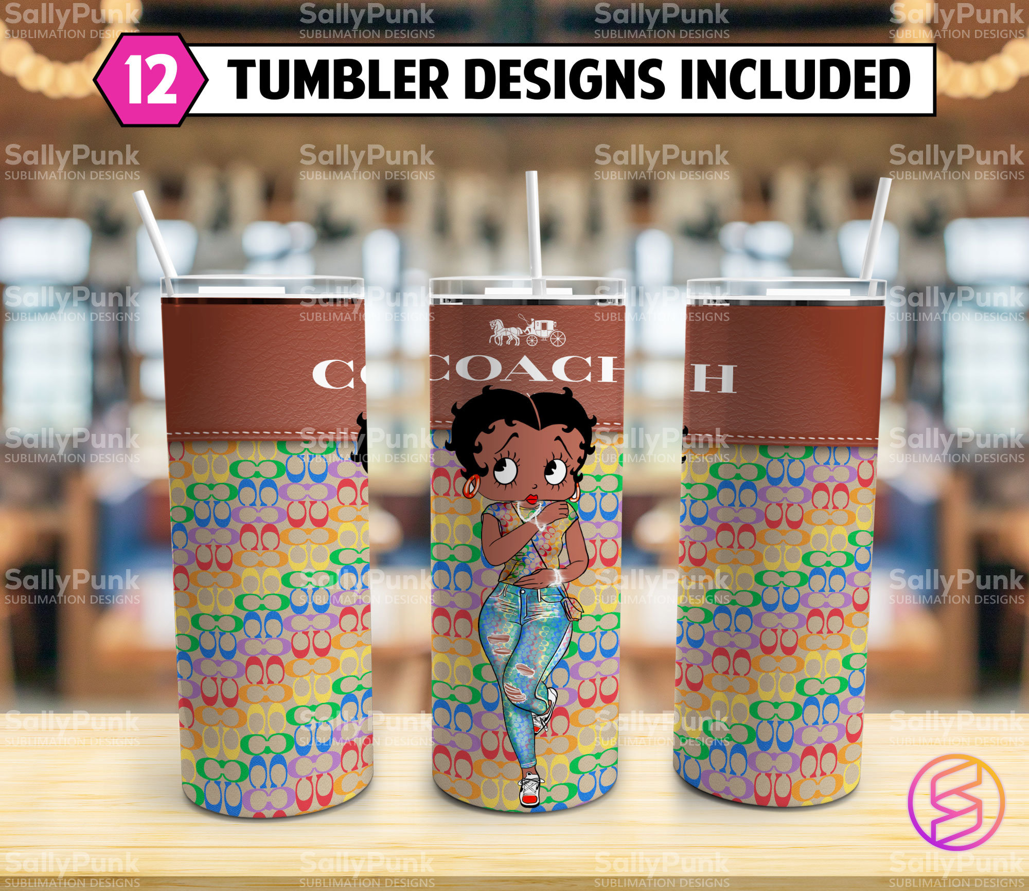 LV White and Pink PNG Tumbler Wrap – Glitter N Glitz Designs