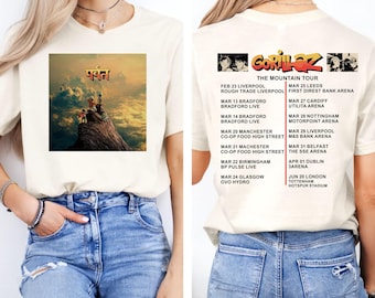 Gorillaz T Shirt, The Mountain Tour UK Tour Top, UK Tour 2026 Jumper, Gorillaz Fans Gift Top, Unisex Tee Top, 90s Music Tee, Pop Band Hoodie