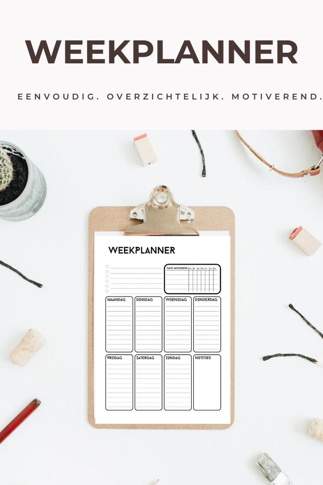 Dutch Weekly Planner – Printable PDF | 15+ Designs | Daily Overview, To ...