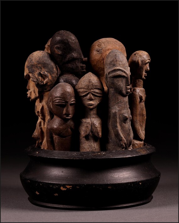 10 small figurines from Africa (Lobi/Burkina Faso)