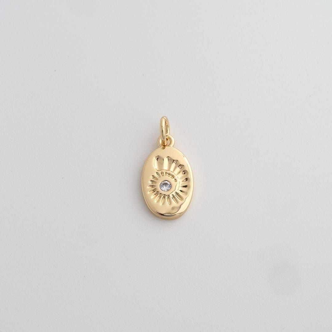 Gold CZ Snail Shell Charms,18k Gold Filled Shell Pendant,diy Jewelry ...