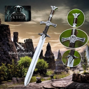 Hand-Forged Skyrim Greatsword Replica: Dragonborn Cosplay Prop