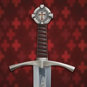 The Accolade Sword of the Knights Templar - Handmade Medieval Sword With Scabbard, Knights templar ,Medieval, birthday gift,decorative Gift!