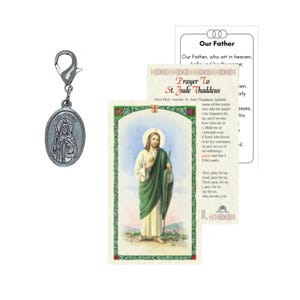 thumbnail interactive-video image 1 of St. Jude Prayer Magnet - Inspirational Religious Refrigerator Magnet 1 of 3