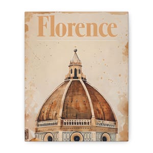 Wall Art Print, Florence Duomo, Vintage Style, Italian Home Decor, Study Abroad Gift, Renaissance Art Print