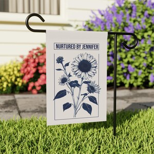 Custom Sunflower Garden Flag: Personalized Botanical Yard Decoration