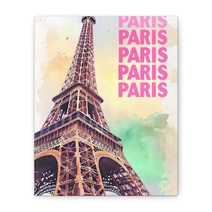Eiffel Tower Wall Art Canvas Print, Paris Decor, Home Wall Art, Travel Memory, Gift for Art Lovers, Wall Decor