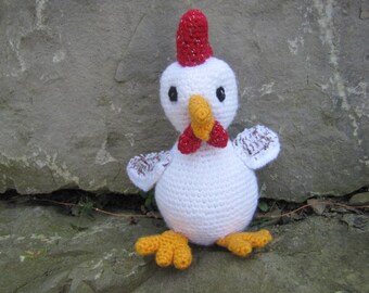 Amigurumi Crocheted Chicken