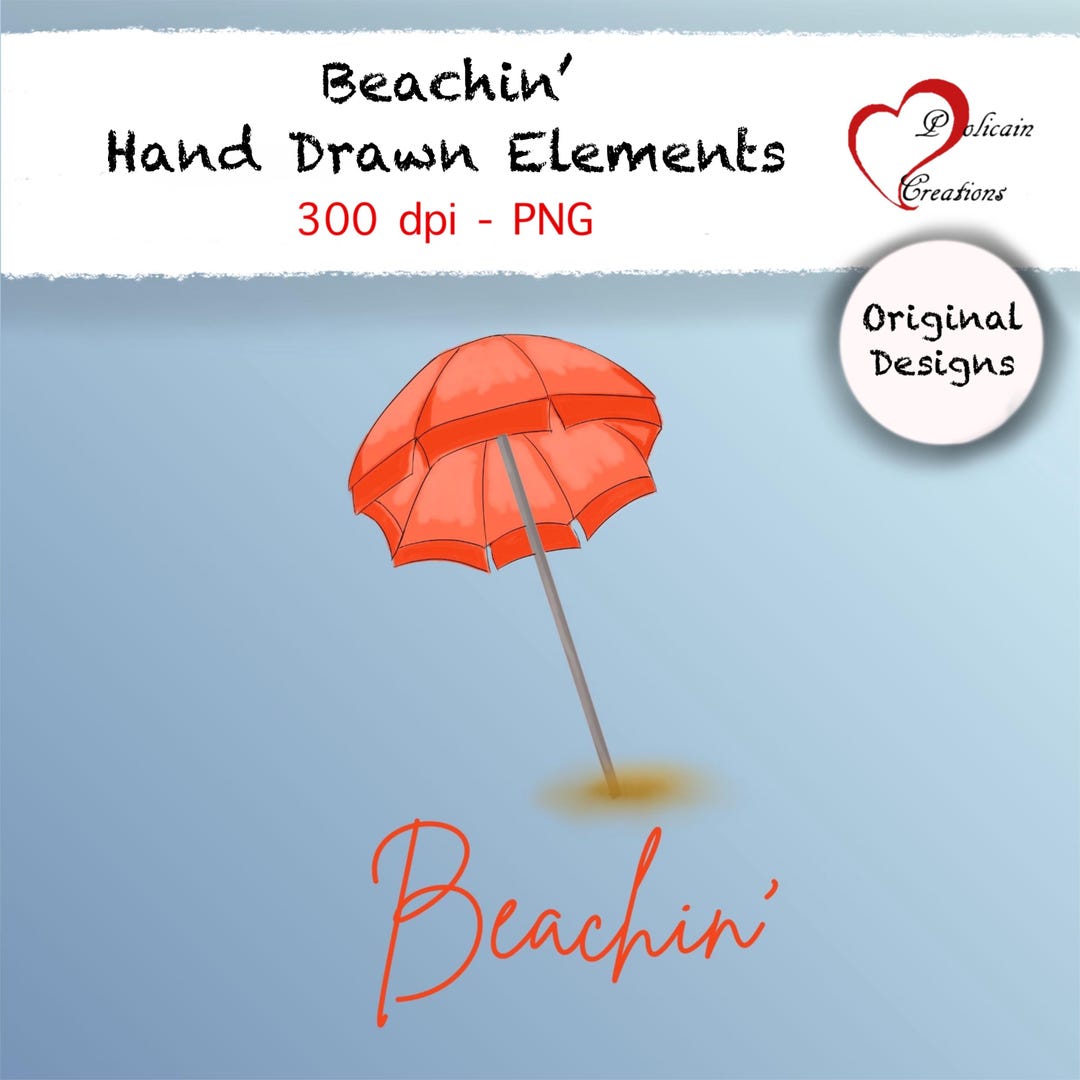 Guarda-chuva de praia vermelho PNG: Adesivo clipart de verão para design de  férias tropicais e download digital - Etsy Portugal, image size:1080x1080