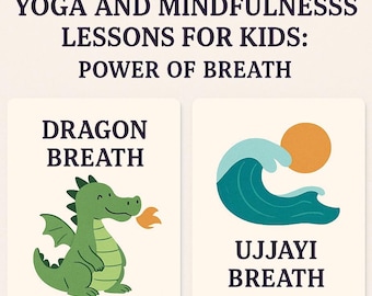 Piani di lezioni di yoga per bambini: attività di respirazione consapevole e SEL (pacchetto stampabile, età 5-11)