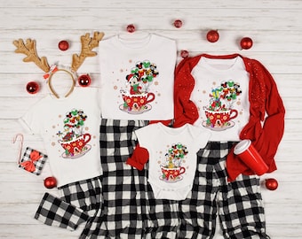 Mickey And Friends Drinks Christmas Coffee Latte Cup Sweater, Mickey's Very Merry Christmas Shirt, Disneyland Christmas Party Matching Gift