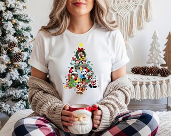 Mickey And Friends Christmas Tree Shirt, Disney Christmas Shirt, Mickey Holiday Lights Shirt, Disney Family Matching Christmas Shirt