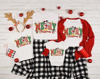 Mickey and Minnie Merry Christmas Shirt, Disney Family Christmas Shirt, Mickey's Christmas, Christmas Family Shirt, Disneyland Christmas