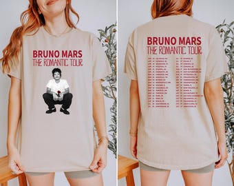 The Romantic Tour Concert Shirt, Romantic Pop Music Tee, Front and Back Concert Shirt, Live Show Graphic Shirt, Concert Night Outfit Shirt