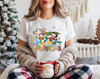 Mickey And Friends Christmas Shirt, Disney Christmas Shirt, Mickey Holiday Lights Tee, Disney Family Matching Christmas Shirt, Xmas Holiday
