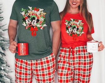 Vintage Mickey And Friends Christmas Shirt, Disney Christmas Shirt, Mickey Holiday Lights Shirt, Disney Family Matching Christmas Shirt