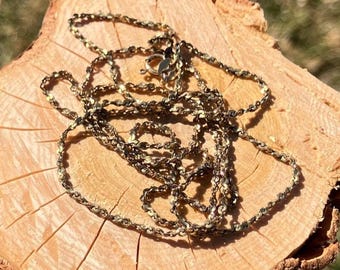 Vintage Signed 1/20 14K Gold Filled Twist Chain, 24 inches, Armbrust International, Midcentury