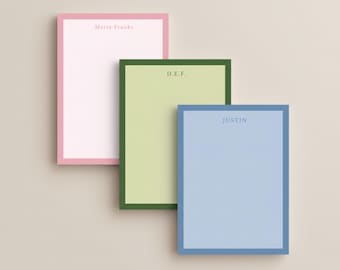 Personalized Desk Notepad Custom Name Pad Professional Office Letter Size Writing Paper Elegant Design Minimalist Style Executive Accessory