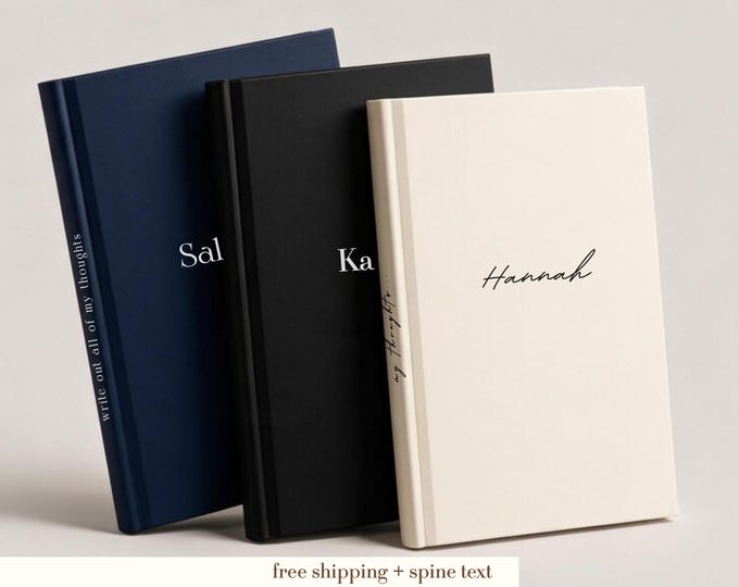 Custom Professional Diary Writing Book For Office Desk Journal Gift Idea Custom Notebook Daily Planner Business Use Elegant Design Monogram
