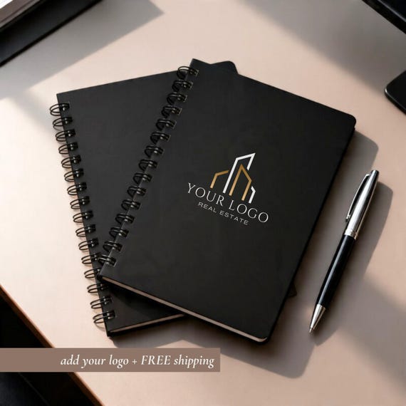 Custom Spiral Notebook Business Journal Personalized Gift Logo Design Professional Writing Pad Office Executive Wire Bound Planner Hardcover