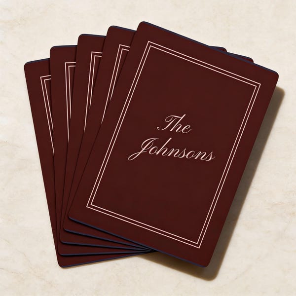 Personalized Playing Card Game Night Family Gift Custom Deck Poker Set Wedding Favor Display Case Premium Cardstock Luxury Design