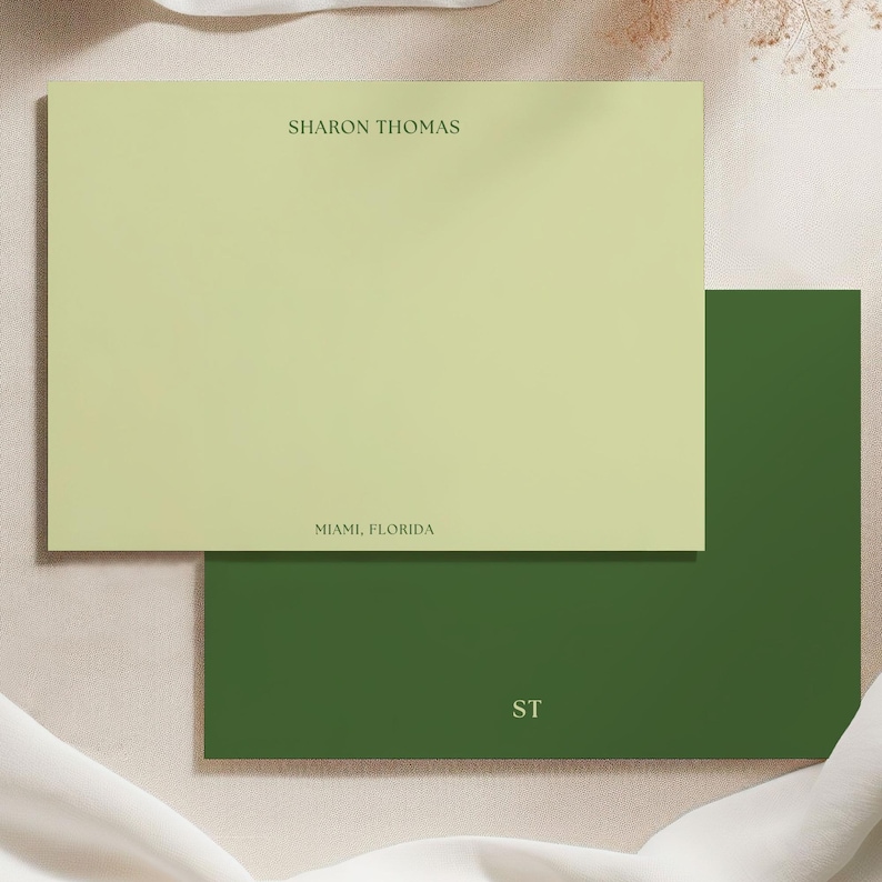 Professional Stationery Collection Custom Notecard Set Elegant Writing Paper Personalized Design Options Premium Cardstock Quality Business Correspondence Cards Thank You Note Collection Horizontal Format Design Custom Name Monogram