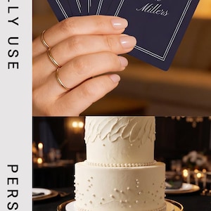 Personalized custom playing cards with family name printed on card back, unique wedding gift or bridal shower gift, custom card deck for game night, monogram playing cards in navy, burgundy, and black, personalized housewarming or anniversary gift for couples.