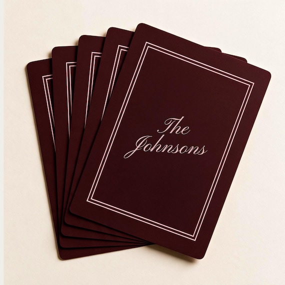 Personalized Playing Card Game Night Family Gift Custom Deck Poker Set Wedding Favor Display Case Premium Cardstock Luxury Design