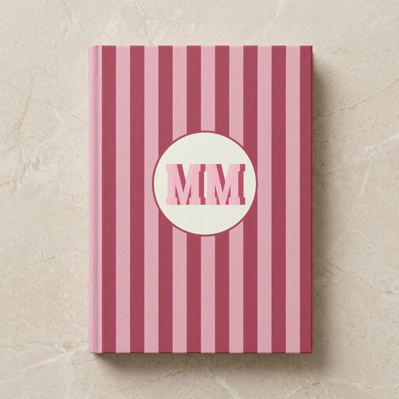 Custom Initial Journal Perfect Gift Idea Personalized Notebook Collection Monogrammed Design Detail Elegant Writing Journal Student Note Taking Essential Graduation Present Option Professional Office Stationery Thoughtful Birthday Gift