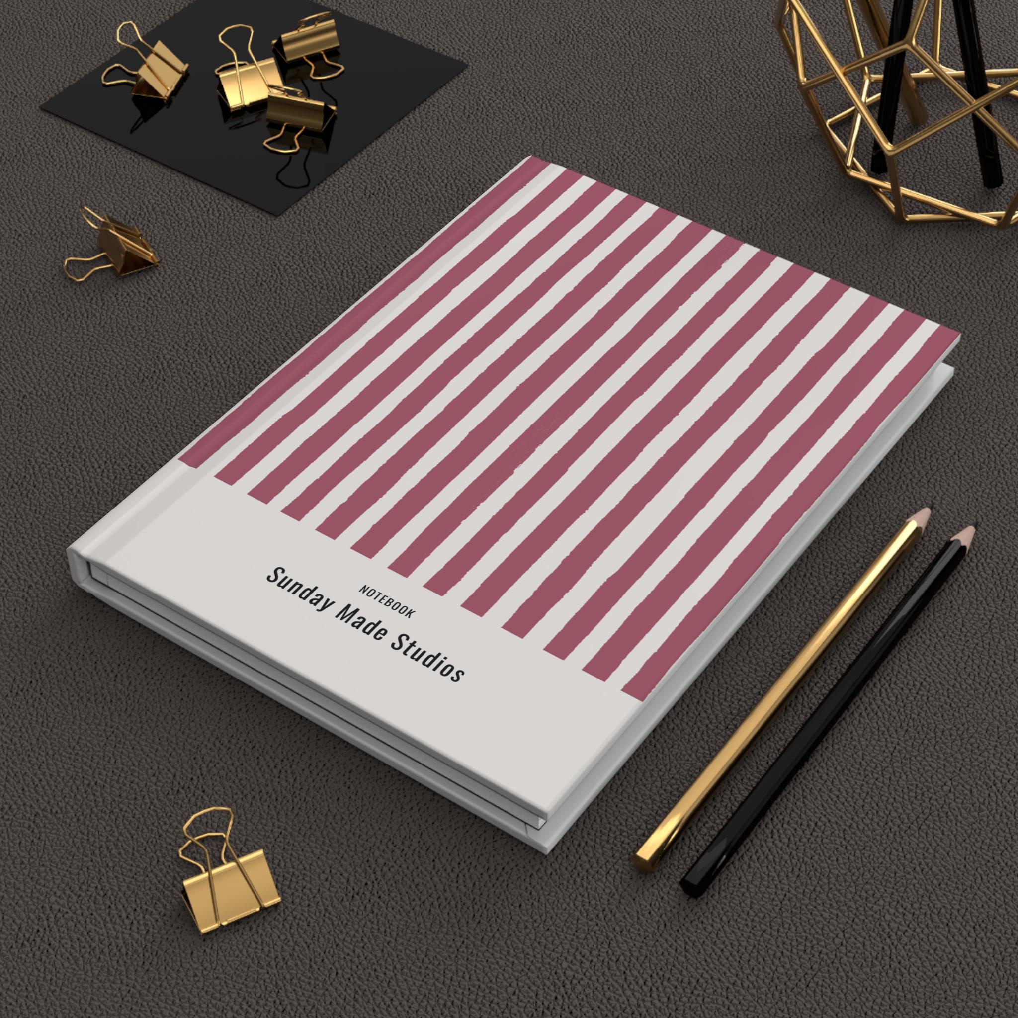 Elegant Personalized Striped Notebook Custom Writing Journal Premium ...