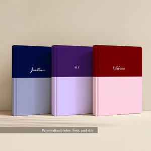 Personalized Monogram Notebook Custom Initial Journal Lined Pages Minimalist Stationery Gift for Her Aesthetic Writing Journal Daily Planner