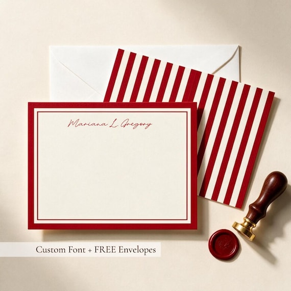 Personalized Stationery Card Set Custom Note Design Elegant Thank You Wedding Paper Luxury Monogram Business Correspondence Professional