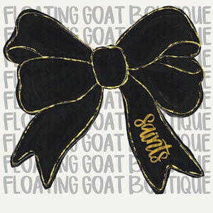 Saints Mascot Bow PNG, Saints sublimation design, Saints PNG design