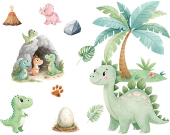Dinosaurs Fabric，Baby Shower, Nursery Decor Fabric，100% Cotton Fabric,By The Half Yard