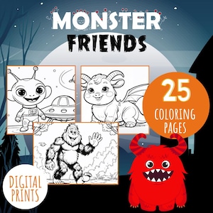 Monster Friends Coloring Pages
