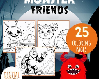 Monster Friends Coloring Pages