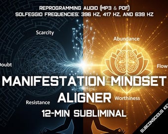 Manifestation Mindset Aligner Subliminal: Reprogramming Audio (MP3 & PDF)
