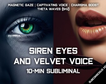 Siren Eyes & Velvet Voice Subliminal (10 Min) | Magnetic Gaze | Captivating Voice | Charisma Boost
