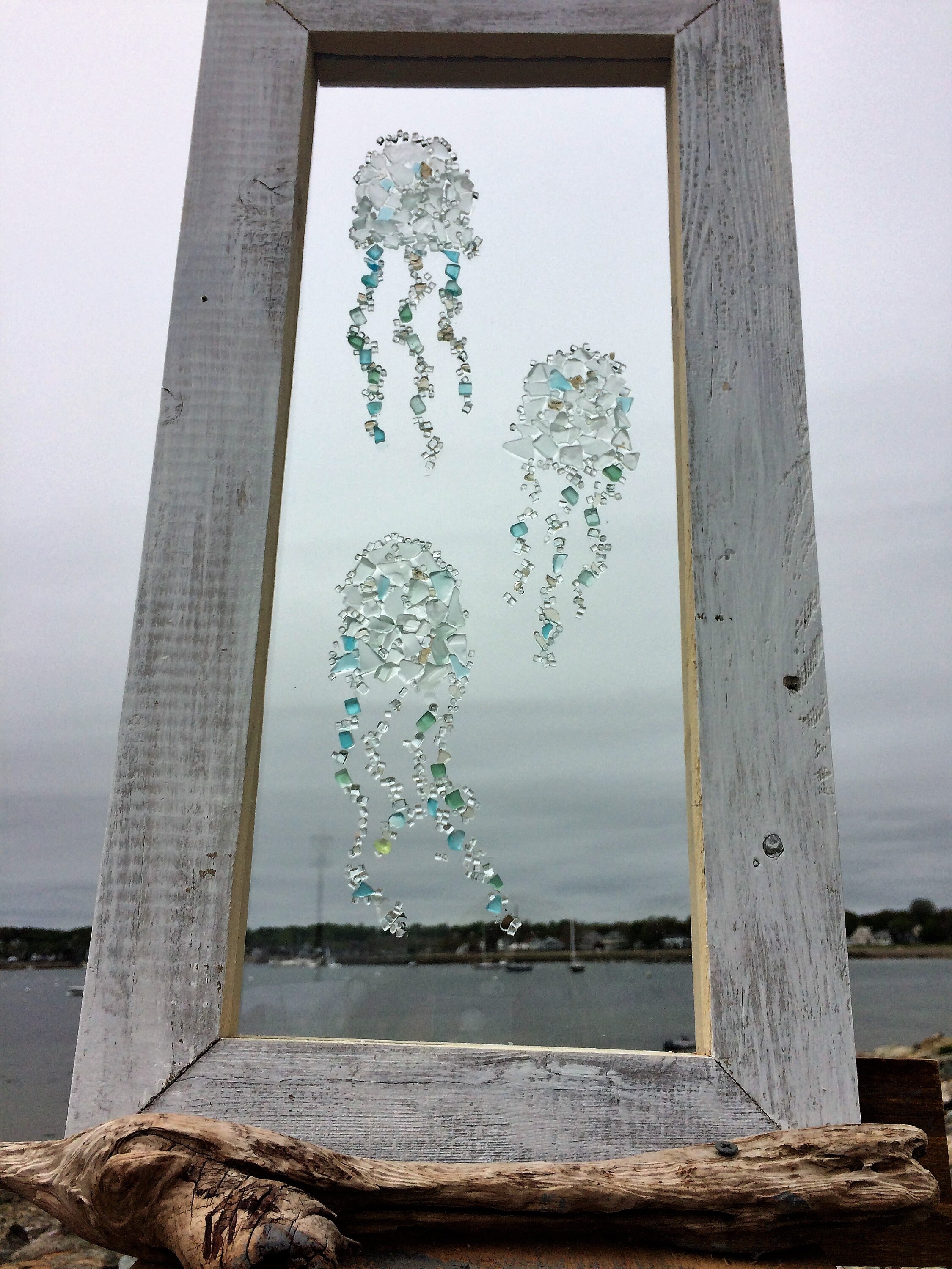 Jelly Fish In Beach Glass