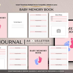 Baby Memory Book – Keepsake Journal for Recording Milestones, Photos, and Precious Firsts from Birth to First Years