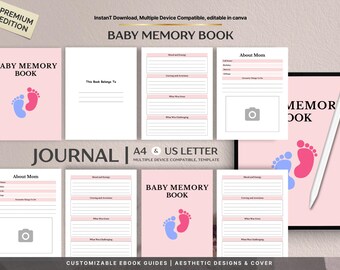 Baby-Erinnerungsbuch – Erinnerungs-Journal zum Notieren von Meilensteinen, Fotos und wertvollen ersten Erinnerungen von der Geburt bis zu den ersten Jahren