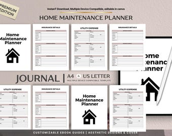Home Maintenance Planner – Organized Schedule for Tracking Repairs, Cleaning, Seasonal Tasks, and Household Projects