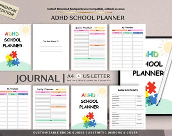 ADHD School Planner – Focus-Friendly Academic Organizer for Managing Homework, Routines, and Daily Schedules with Ease