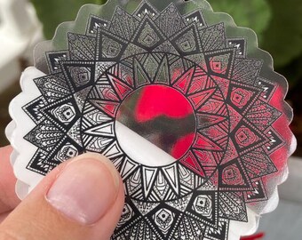 Transparent Mandala Sticker