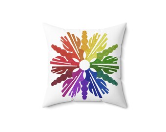 Color Wheel Square Pillow