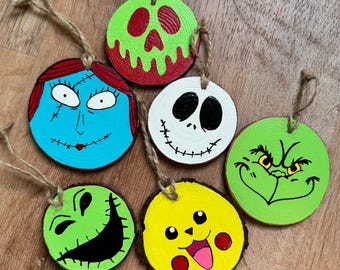 Hand-painted Wooden Ornaments (choose from selections)