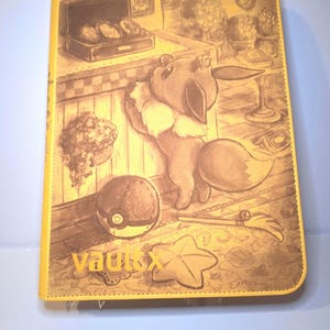 Custom Eeveeloutions 9 pocket yellow vaultx binder