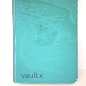 Custom Squirtle 9 pocket ocean blue vaultx binder